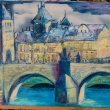 Charles Bridge, Prague, oil 16 in x 20 in