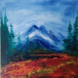 Paradise-Mount Rainier, oil, 18 in x 24 in