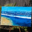 Oregon beach, oil, two pictures 30 in x 24 in each
