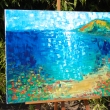 Hawaii beach, oil, 22 in x 28 in