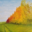 Yellow Autumn, oil, 18 in x 24 in