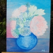Peonies, oil, 20 in x 16 in