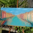 Venice II, oil 18 in x 35 in