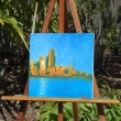 Seattle, oil, 10 in x 10 in